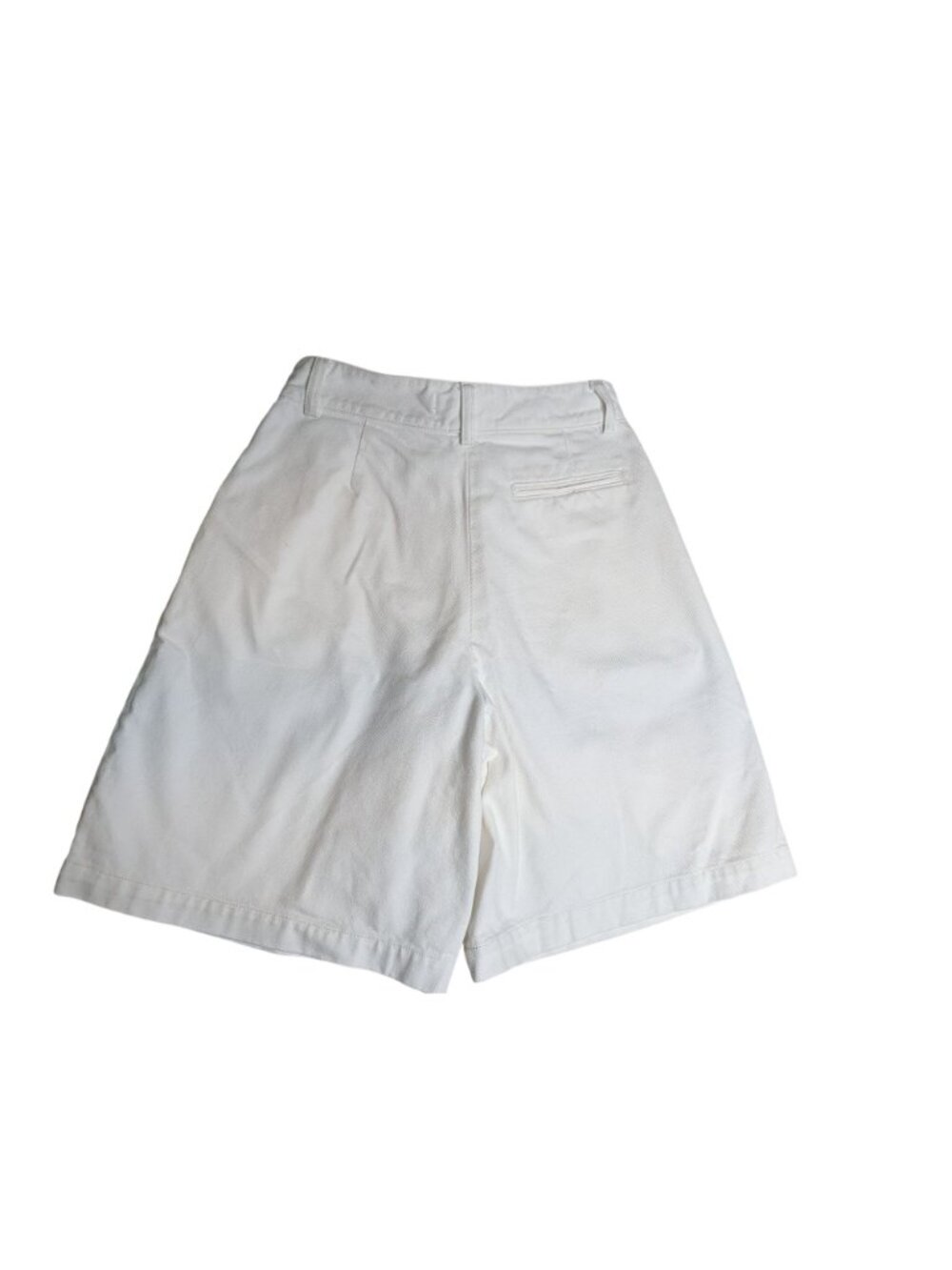 The Frankie Shop Xavier Pleated White Denim High-Rise Shorts Size M - Picture 11 of 12